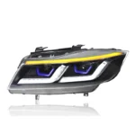 Headlight Assembly with Bi-Xenon Projector and LED Daytime Running Lights for 2005-2012 BMW 3 Series E90