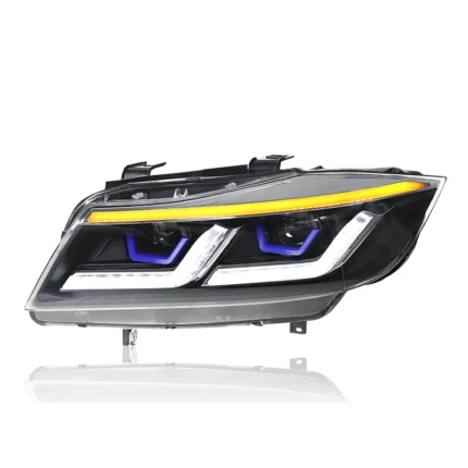 Headlight Assembly with Bi-Xenon Projector and LED Daytime Running Lights for 2005-2012 BMW 3 Series E90