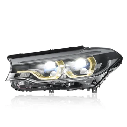 Dual-Color LED Spoon-Shaped Daytime Running Lights for 2018-2020 BMW 5 Series G30 G38 Headlight Assembly Conversion