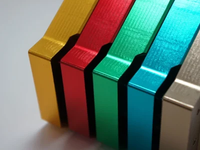 Bead Blasted + Anodized type II (Glossy)